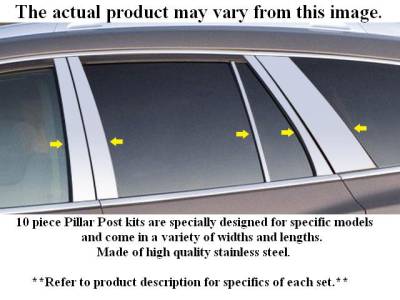 QAA - BMW 3 SERIES 4dr QAA Stainless 10pcs Pillar Trim PP25909