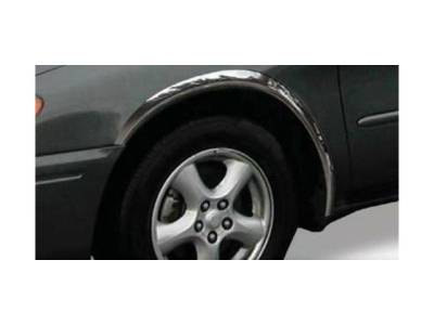 QAA - MERCURY SABLE 4dr QAA Molded Stainless 4pcs Wheel Well Fender Trim WZ40660