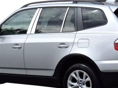 QAA - BMW X3 4dr QAA Stainless 6pcs Pillar Trim PP25941