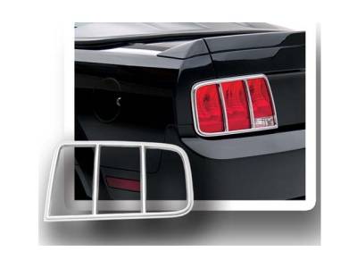 QAA - FORD MUSTANG 2dr QAA Chrome ABS plastic 2pcs Tail Light Bezels TL45351