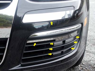 QAA - VOLKSWAGEN JETTA 4dr QAA Stainless 16pcs Front Bumper Accent FP25665