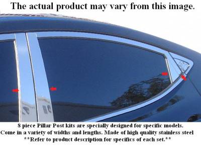 QAA - HONDA CR-V 4dr QAA Stainless 8pcs Pillar Trim PP27237