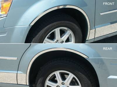 QAA - DODGE GRAND CARAVAN 4dr QAA Stainless 4pcs Wheel Well Accent WQ48895