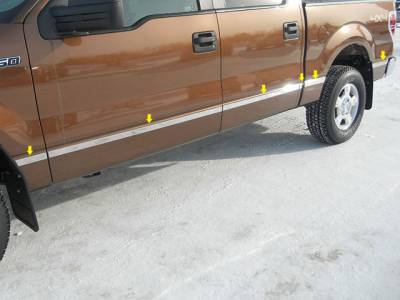 QAA - F-150 Crew Cab, 5.5' Bed, NO Flares QAA Stainless Molding Insert MI49316