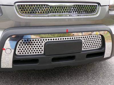 QAA - KIA SOUL 4dr QAA Stainless 1pcs Front Bumper Accent FB10830