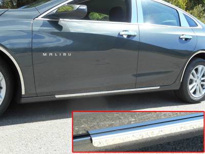 QAA - CHEVROLET MALIBU 4dr QAA Stainless 2pcs Rocker Panel Trim TH56106