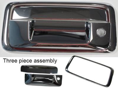 QAA - GMC SIERRA 2/4dr QAA Chrome ABS plastic 2pcs Tailgate Handle Cover DH54183