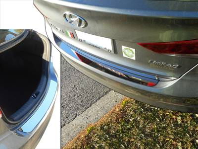 QAA - Fits Hyundai ELANTRA 4dr QAA Stainless 1pcs Rear Bumper Accent RB17340