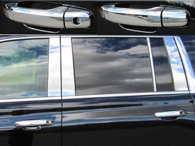 QAA - GMC YUKON 4dr QAA Chrome ABS plastic 8pcs Door Handle Cover DH54195