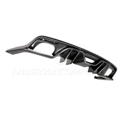 Anderson Carbon - Ford Mustang Type-AR Anderson Composites Fiber Rear Bumper Diffuser AC-RL15FDMU-ARQ