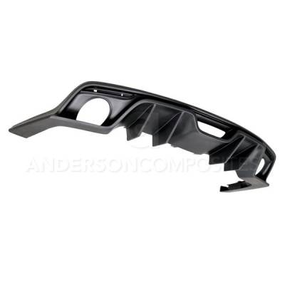 Anderson Fiberglass - Ford Mustang Type-AR Anderson Composites Glass Rear Bumper Diffuser AC-RL15FDMU-AR-GF