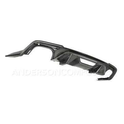 Anderson Carbon - Ford Mustang Type-OE Anderson Composites Fiber Rear Diffuser AC-RL18FDMU-AO