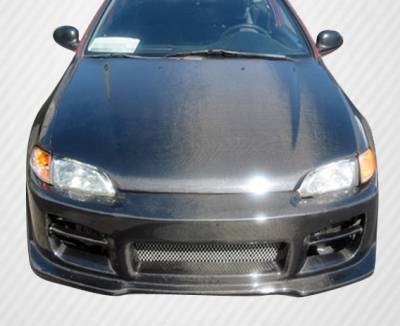 Carbon Creations - Honda Civic 2DR & 3DR Carbon Creations OEM Hood - 1 Piece - 101091