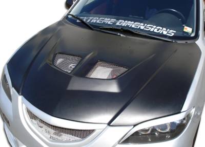 Duraflex - Mazda 3 4DR Duraflex Evo Hood - 1 Piece - 104158