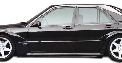 Duraflex - Mercedes-Benz C Class Duraflex Evo 2 Wide Body Side Skirts Rocker Panels - 2 Piece - 105370