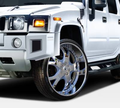 Duraflex - Hummer H2 Duraflex BR-N Fender Flares - 6 Piece - 107747