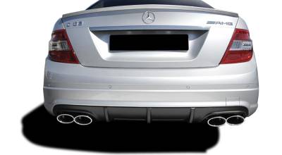 Vaero - Mercedes C Class C63 w/ PDC V1 Look Vaero Rear Body Kit Bumper 109859