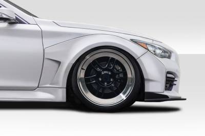 Duraflex - Infiniti Q50 Redline Duraflex Wide Front Fender Flares 116523