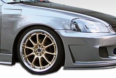 Duraflex - Honda Civic Duraflex X-2 Fenders - 2 Piece - 101788