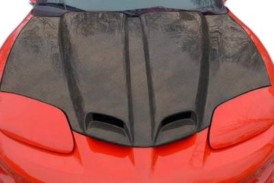 Carbon Creations - Pontiac Firebird Carbon Creations WS-6 Hood - 1 Piece - 103622