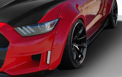 Duraflex - Ford Mustang Duraflex Grid Wide Body Front Fender Flares - 4 Piece - 112566