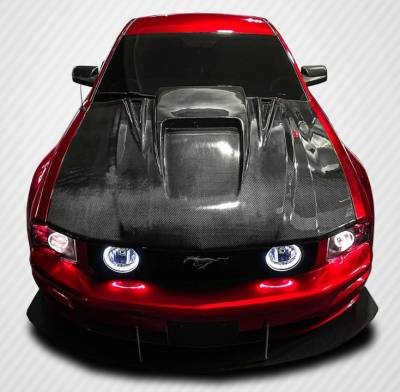 Carbon Creations - Ford Mustang Carbon Creations Spyder3 Hood - 1 Piece - 104171