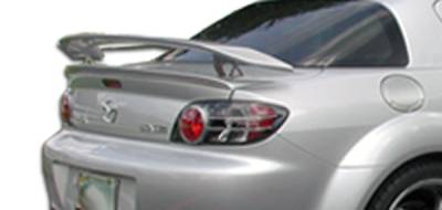 Duraflex - Mazda RX-8 Duraflex M-1 Speed Wing Trunk Lid Spoiler - 3 Piece - 100585