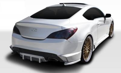 Duraflex - Hyundai Genesis Duraflex TP-R Rear Lip Under Spoiler Air Dam with Diffuser - 2 Piece - 107751