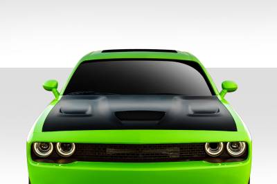 Duraflex - Dodge Challenger Duraflex Hellcat Look Hood - 1 Piece - 112342