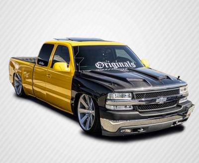 Carbon Creations - Chevrolet Silverado Dual Ram Air Carbon Fiber Body Kit- Hood 115434