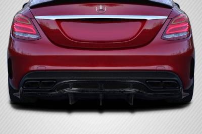 Carbon Creations - Mercedes C Class Weaver Carbon Fiber Rear Bumper Diffuser Body Kit 118172