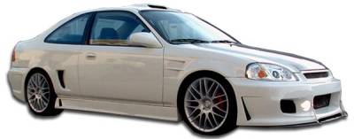 Duraflex - Honda Civic Duraflex B-2 Side Skirts Rocker Panels - 2 Piece - 105537