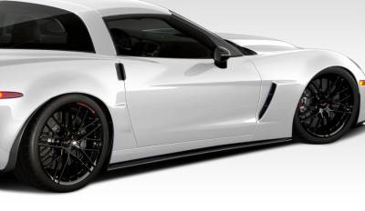 Duraflex - Chevrolet Corvette Duraflex GT500 Side Skirt Splitters - 2 Piece - 108408