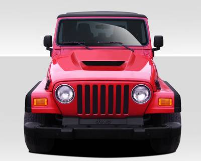 Duraflex - Jeep Wrangler Duraflex CV-X Hood - 1 Piece - 109257