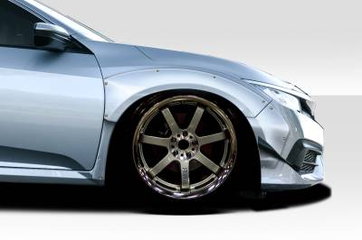 Duraflex - Honda Civic 4DR RBT Duraflex Wide Body 6pcs Front Fenders 117588