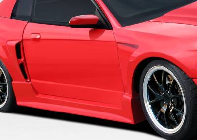 Duraflex - Ford Mustang Duraflex CBR500 Wide Body Side Skirts Rocker Panels - 2 Piece - 107581