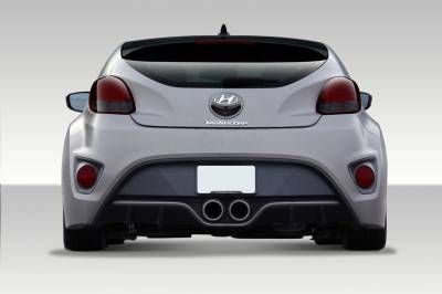 Duraflex - Hyundai Veloster Duraflex Turbo Look Rear Bumper Cover - 1 Piece - 108847