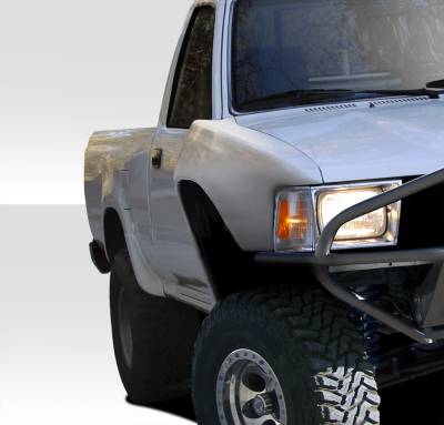 Duraflex - Toyota Pickup Duraflex Off Road 4 Inch Bulge Front Fenders - Sharp - 2 Piece - 108878