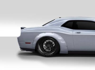 Duraflex - Dodge Challenger Duraflex Novara Wide Body Rear Fender Flares - 2 Piece - 112460