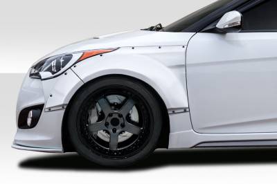 Duraflex - Hyundai Veloster Envision Duraflex Front Fender Flares 114305