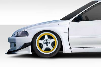 Duraflex - Honda Civic TKO RBS Duraflex Body Kit- Wide Front Fenders 114884