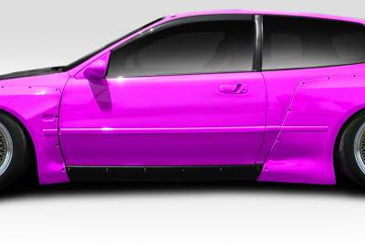 Duraflex - Honda Civic TKO RBS Duraflex Wide Side Skirts Body Kit 114903