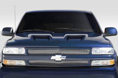 Duraflex - Chevrolet Silverado Dual Ram Air Duraflex Body Kit- Hood 115184