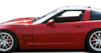 Duraflex - Chevrolet Corvette Duraflex C5 Conversion Side Skirts Rocker Panels with Doorcaps - 6 Piece - 103442