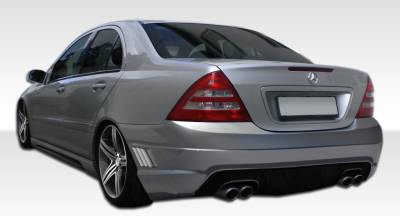 Duraflex - Mercedes-Benz C Class Duraflex W-1 Rear Bumper Cover - 1 Piece - 107136