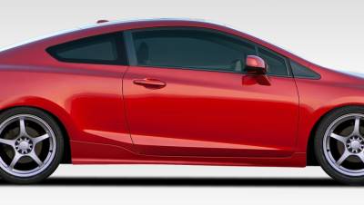 Duraflex - Honda Civic 2DR Duraflex H-Sport Side Skirts Rocker Panels - 2 Piece - 107952