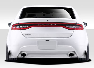 Duraflex - Dodge Dart Duraflex Racer Rear Lip Under Spoiler Air Dam - Dual Exhast - 1 Piece - 109331