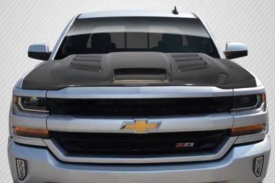 Carbon Creations - Chevrolet Silverado Viper Carbon Fiber Creations Body Kit- Hood 114230