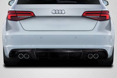 Carbon Creations - Audi A3 HB RS3 Look Carbon Fiber Rear Bumper Diffuser Body Kit 115673