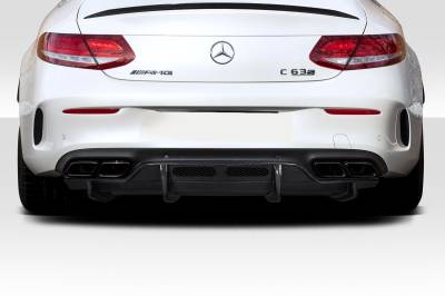 Carbon Creations - Mercedes C63 AMG Power Look Carbon Fiber Rear Diffuser Body Kit 117250